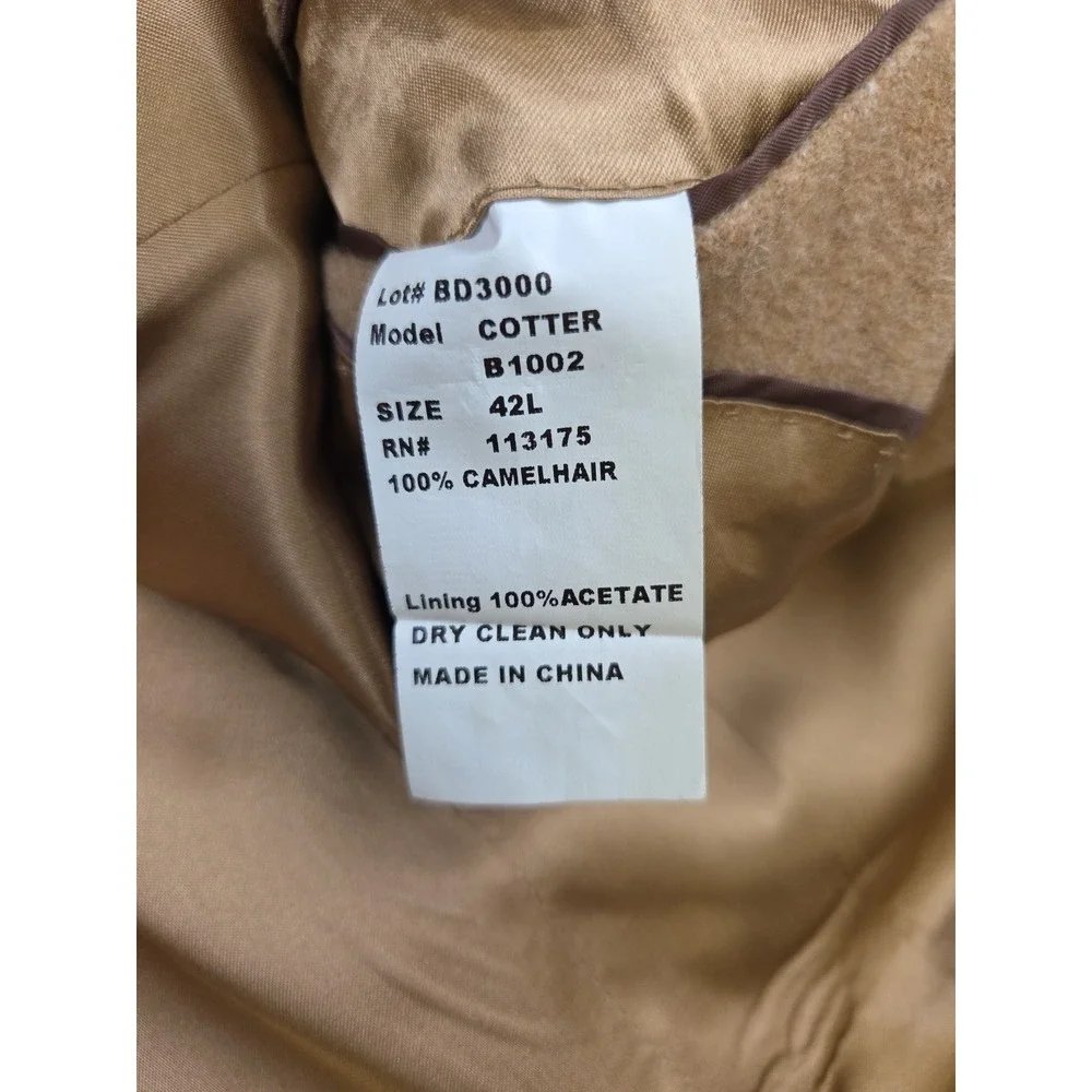 Haspel 100% CAMEL HAIR Tan Sport Coat Blazer Jacket COTTER Men's 42L‎